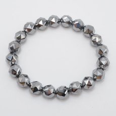 画像3: 【石の日SALE 14%OFF】 テラヘルツ鉱石ブレスレット スターカット10mm テラヘルツブレスレット テラヘルツ ブレスレットTerahertz jewelry 健康 天然石 パワーストーン (3)
