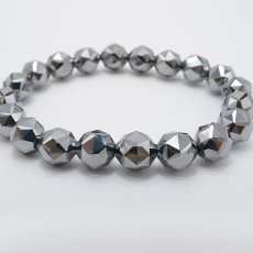 画像4: 【石の日SALE 14%OFF】 テラヘルツ鉱石ブレスレット スターカット10mm テラヘルツブレスレット テラヘルツ ブレスレットTerahertz jewelry 健康 天然石 パワーストーン (4)