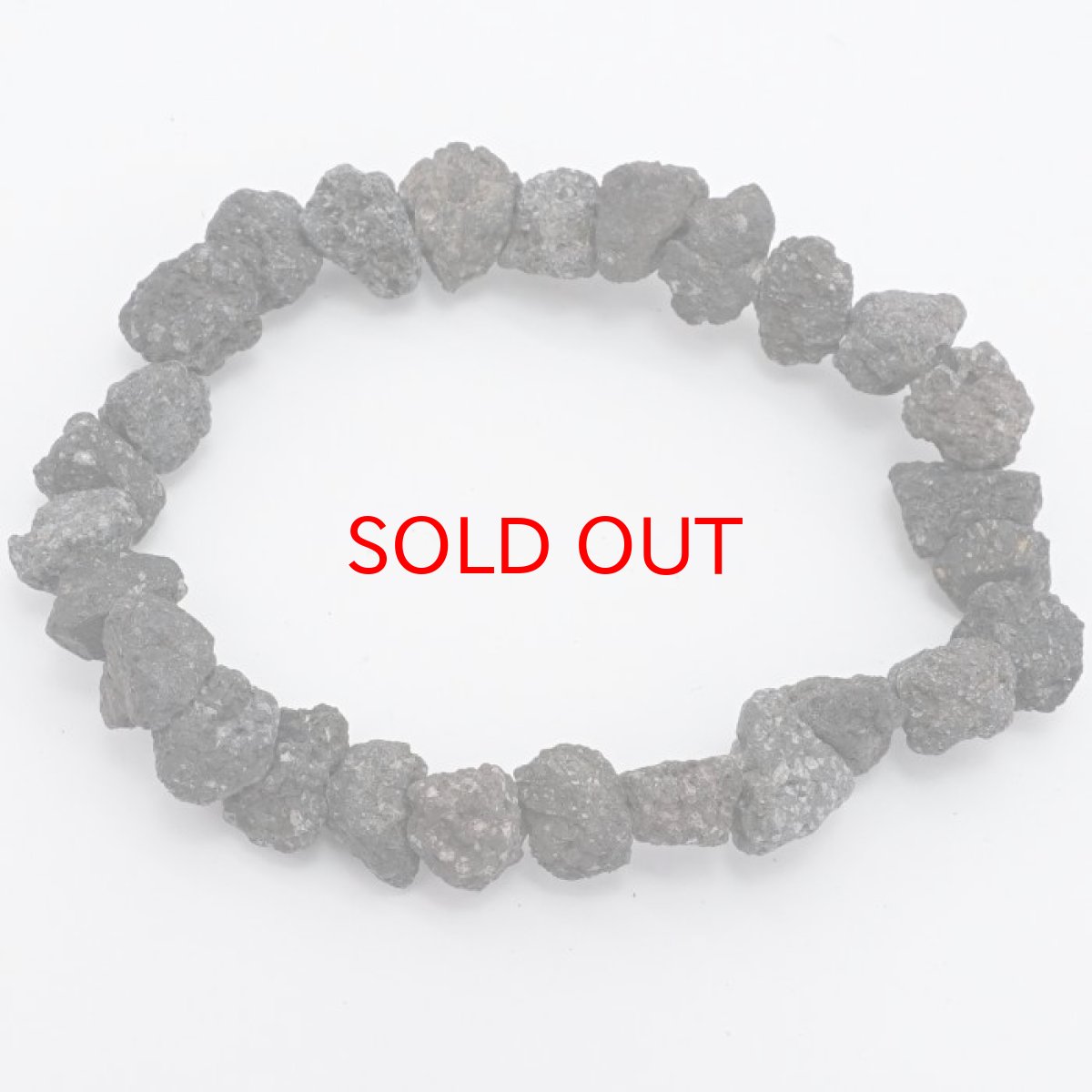 画像3: 霊峰 富士溶岩 ブレスレット ラフ 気泡なし 7-9mm 日本銘石 FUJI Lava Stone 静岡県 鉱物 天然石 パワーストーン カラーストーン (3)