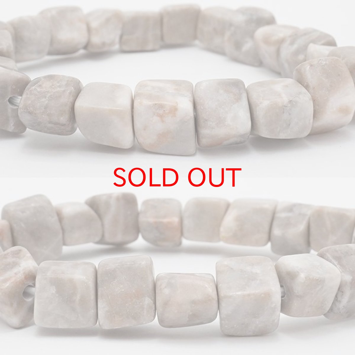 画像2: 【日本の石】【レア】土佐桜　ラフ小サイズ（約8-10mm) ブレスレット【高知県】 (2)