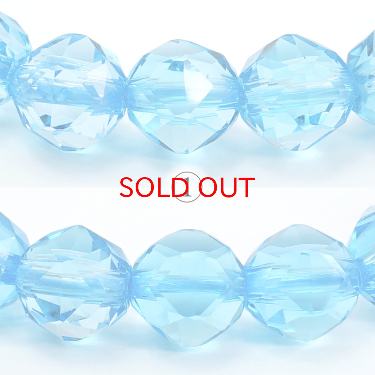 画像2: 【20%OFFセール】 ブルートパーズ 約6mm スターカット ブレスレット ブラジル産 【一点物】 Blue topaz 天然石 パワーストーン カラーストーン (2)