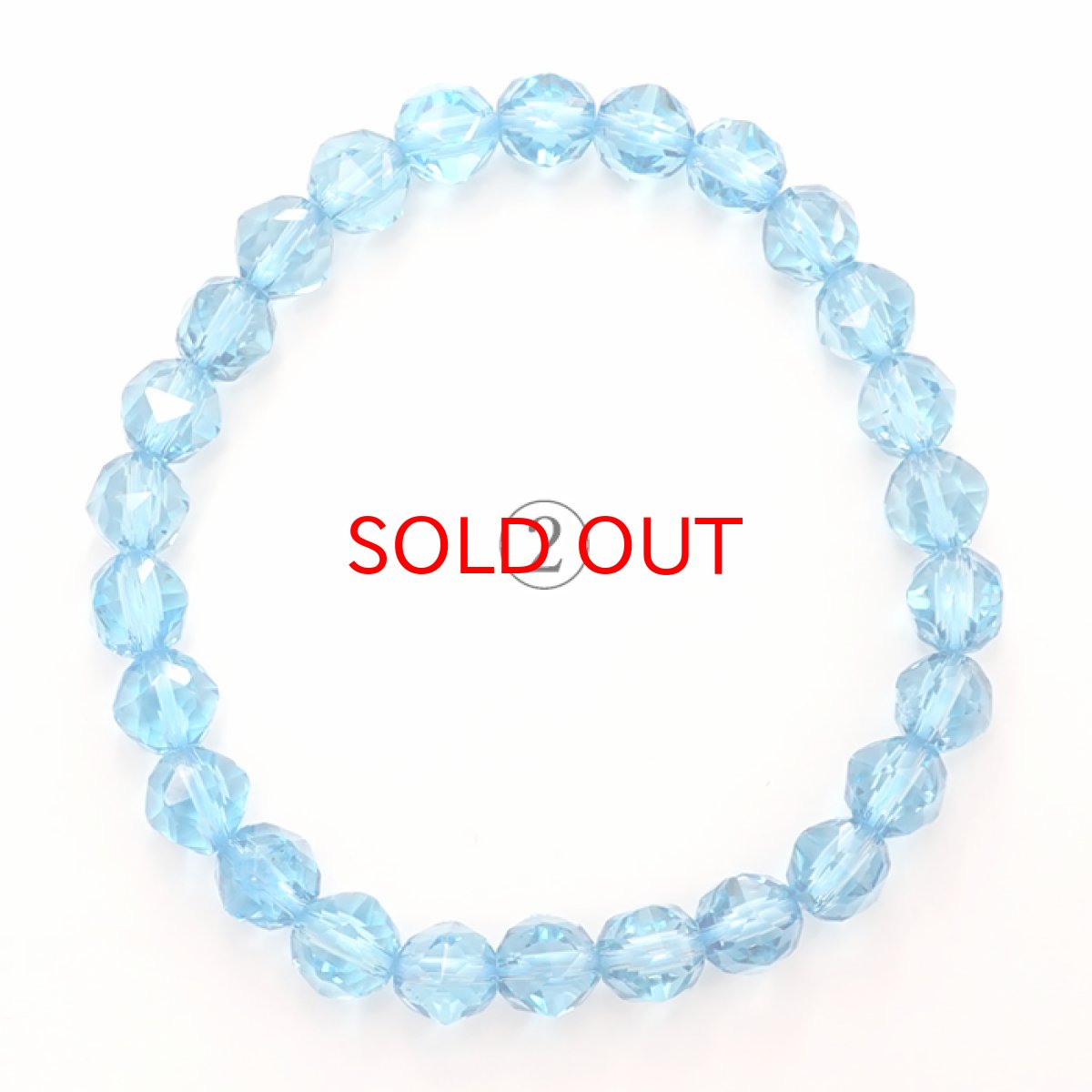 画像5: 【20%OFFセール】 ブルートパーズ 約6mm スターカット ブレスレット ブラジル産 【一点物】 Blue topaz 天然石 パワーストーン カラーストーン (5)
