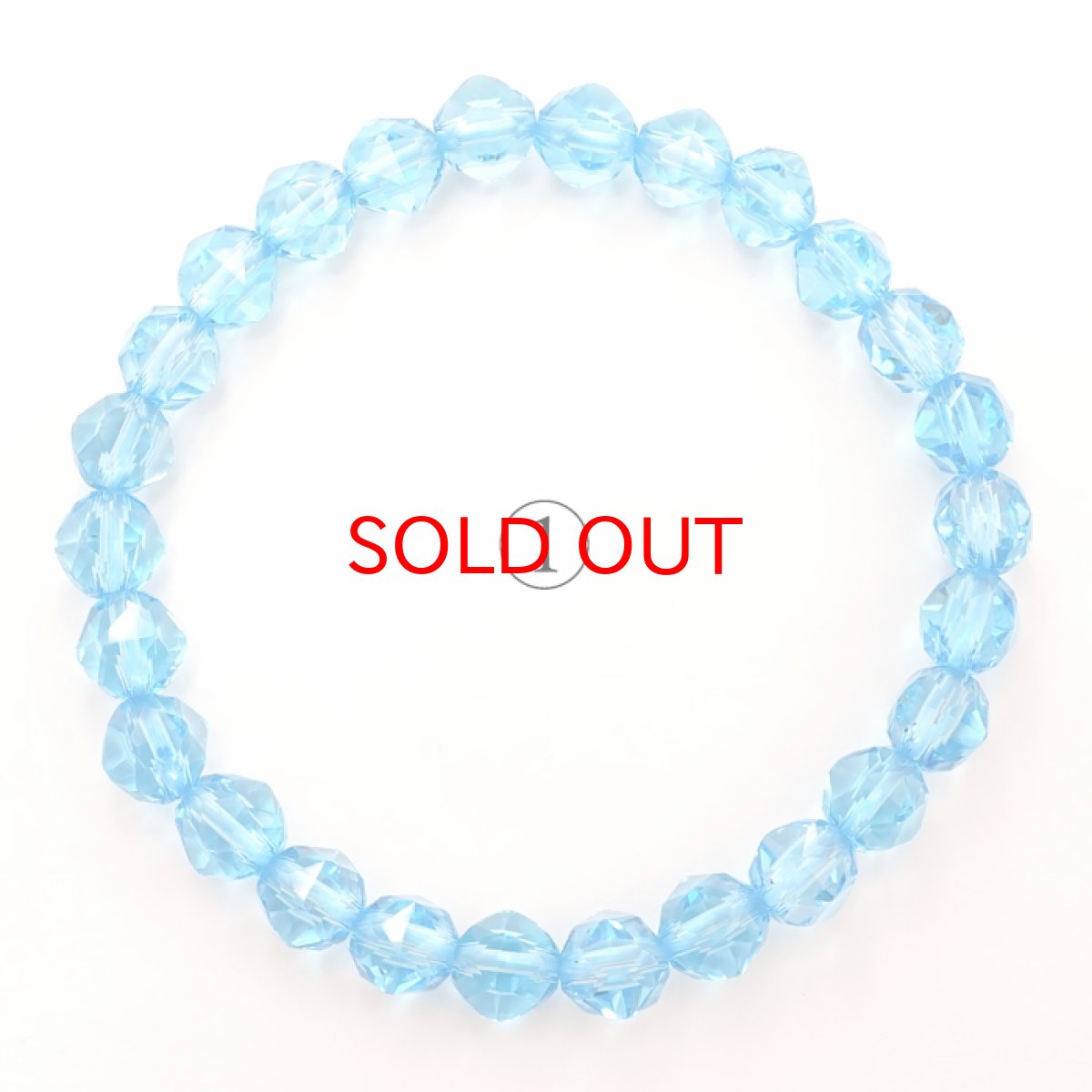 画像3: 【20%OFFセール】 ブルートパーズ 約6mm スターカット ブレスレット ブラジル産 【一点物】 Blue topaz 天然石 パワーストーン カラーストーン (3)