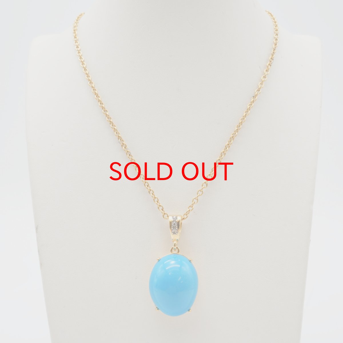 画像3: スリーピングビューティーターコイズ ペンダントトップ【 一点もの 】 アメリカ産 オーバル型 ターコイズ 日本製 自社製 Turquoise 12月誕生石 ペンダント ネックレス 天然石 (3)