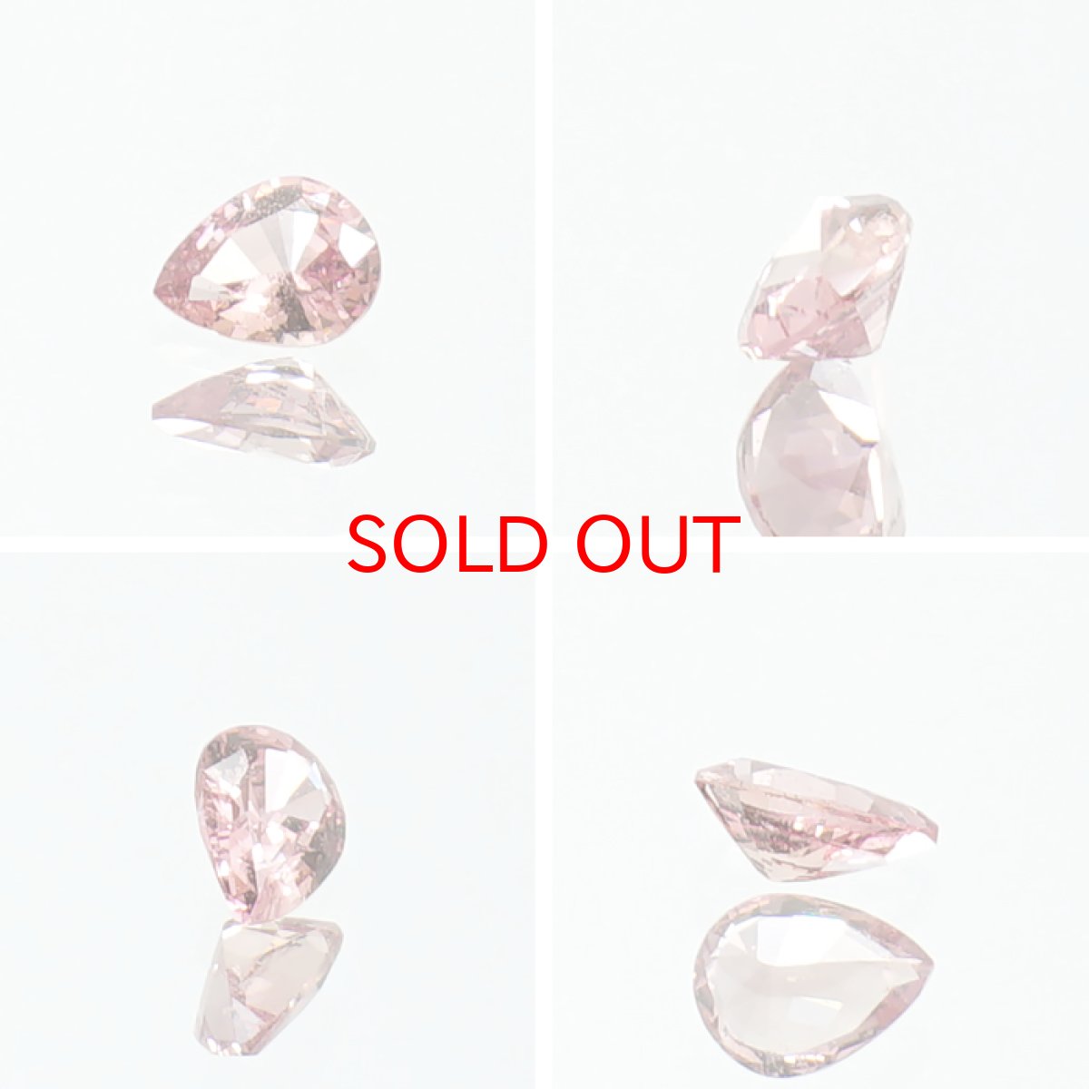 画像2: パパラチャサファイア 0.150ct ルース ペアシェイプ スリランカ産 【一点もの】Padparadscha Sapphire サファイア 天然石 パワーストーン カラーストーン (2)