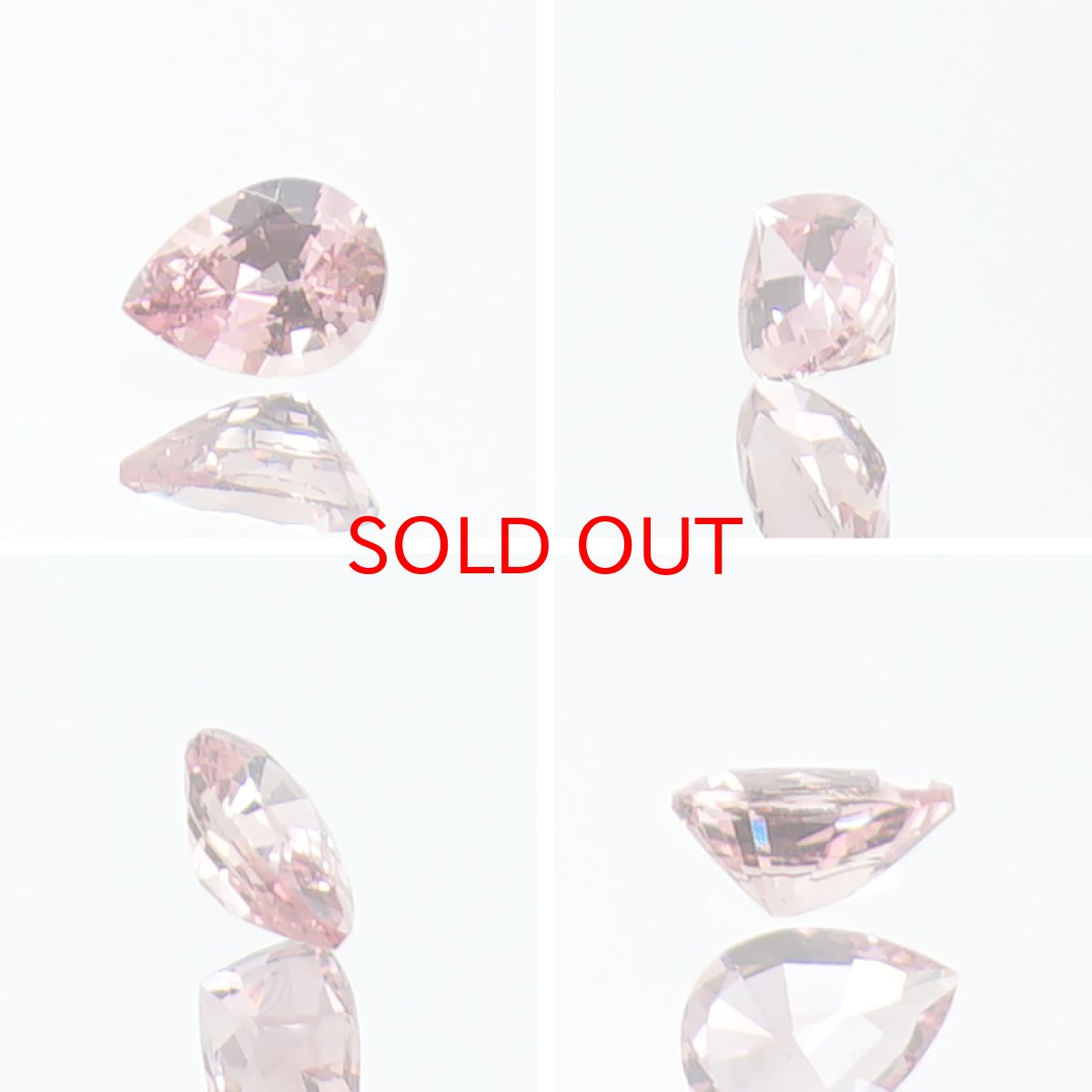 画像2: パパラチャサファイア 0.105ct ルース ペアシェイプ スリランカ産 【一点もの】Padparadscha Sapphire サファイア お守り 浄化 天然石 パワーストーン カラーストーン (2)