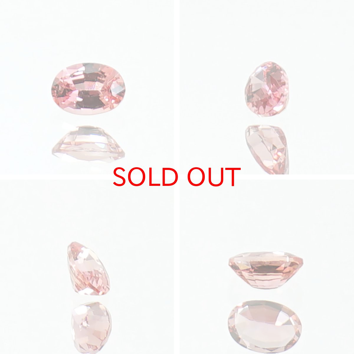 画像2: パパラチャサファイア 0.080ct ルース オーバル スリランカ産 【一点もの】Padparadscha Sapphire サファイア 天然石 パワーストーン カラーストーン (2)