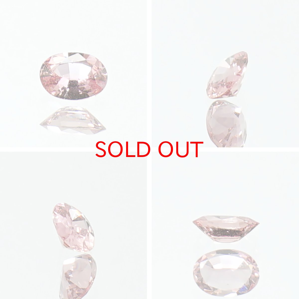 画像2: パパラチャサファイア 0.096ct ルース オーバル スリランカ産 【一点もの】Padparadscha Sapphire サファイア 天然石 パワーストーン カラーストーン (2)