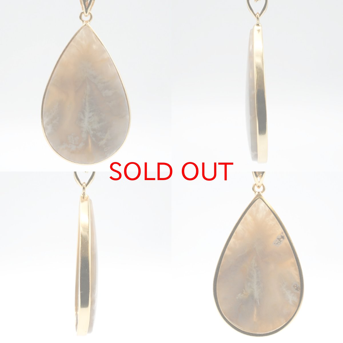 画像2: エンジェルフェザーアゲート SV925 ペンダントトップ インドネシア産 覆輪 【一点物】 ドロップ アゲート 瑪瑙 フクリン 天然石 パワーストーン カラーストーン (2)