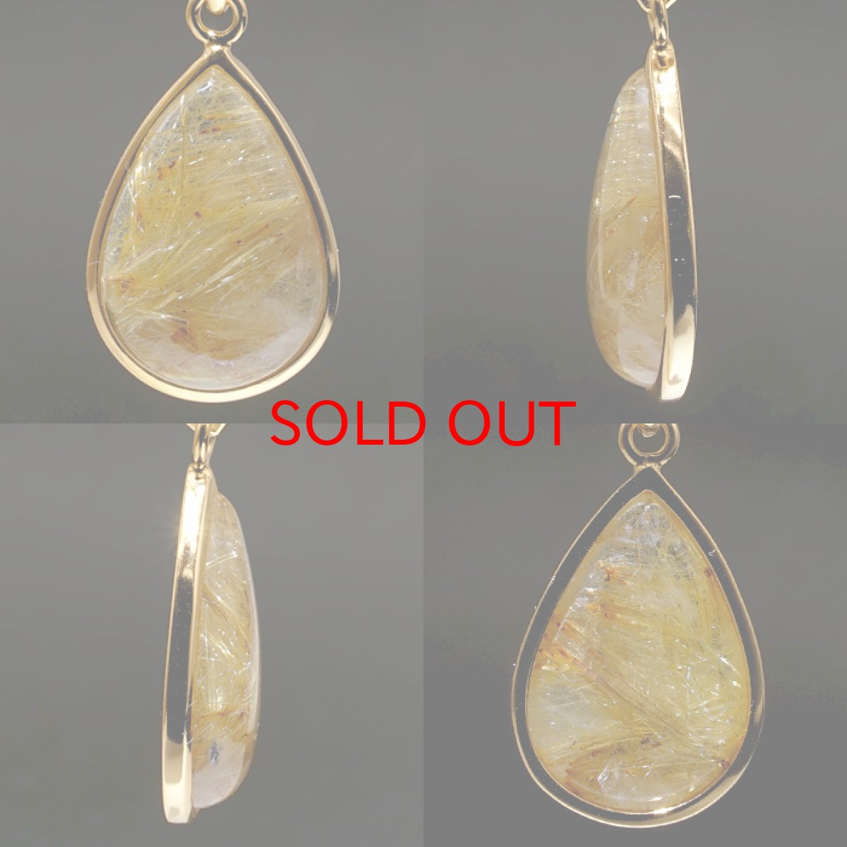 画像2: 【20%OFFセール】 ルチルクォーツ SV925 ペンダントトップ ブラジル産 【一点もの】 Rutile Quartz ドロップ ルチル 覆輪 フクリン お守り 浄化 天然石 パワーストーン カラーストーン (2)