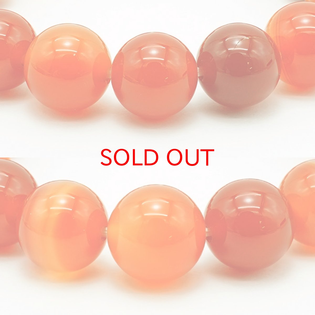 画像2: 【BLACK FRIDAY対象】 【山梨一級研磨士 作】 赤メノウ 12mm ブレスレット ブラジル産 手研磨 山梨県甲府市 職人 匠 宝石研磨 アゲート お守り 浄化 天然石 パワーストーン カラーストーン (2)