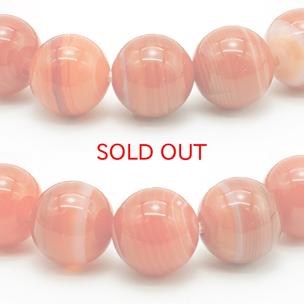 画像2: 【山梨一級研磨士 作】 赤メノウ 10mm ブレスレット ブラジル産 手研磨 山梨県甲府市 職人 匠 宝石研磨 アゲート お守り 浄化 天然石 パワーストーン カラーストーン (2)