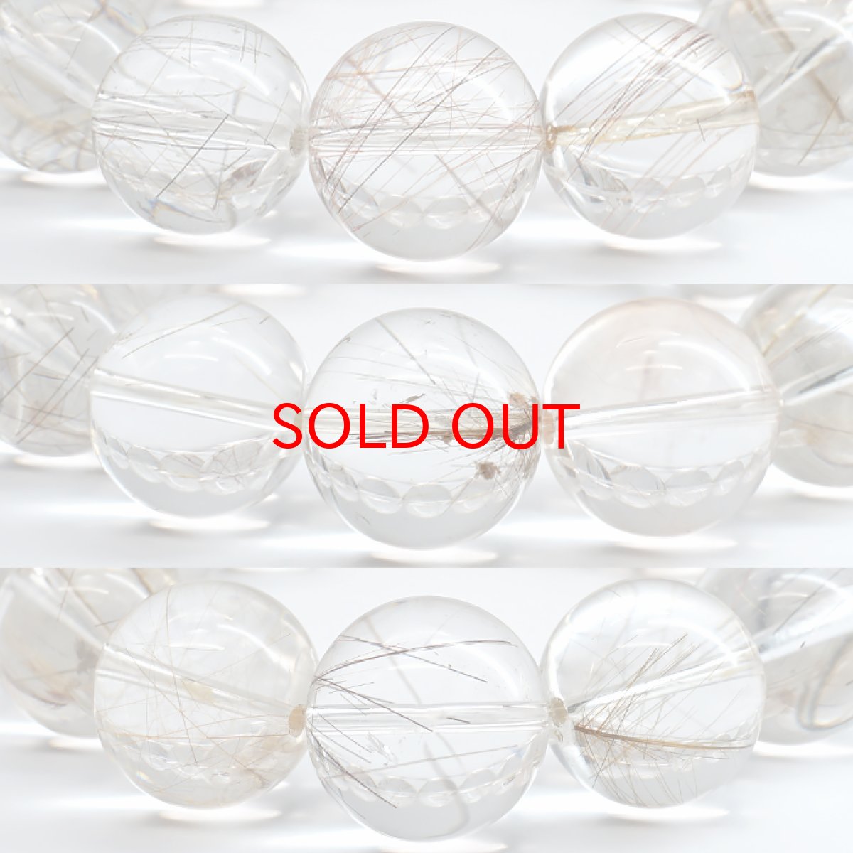 画像2: 山梨ゴールドルチルクォーツ 16mm ブレスレット 山梨県産 【 一点もの 】 山梨針入り水晶 Yamanashi Gold Rutile Quartz 日本銘石 パワーストーン 天然石 (2)