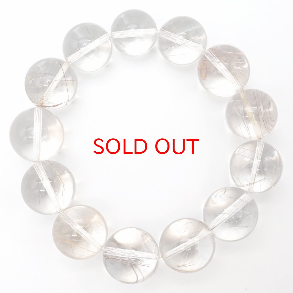 画像4: 山梨ゴールドルチルクォーツ 16mm ブレスレット 山梨県産 【 一点もの 】 山梨針入り水晶 Yamanashi Gold Rutile Quartz 日本銘石 パワーストーン 天然石 (4)