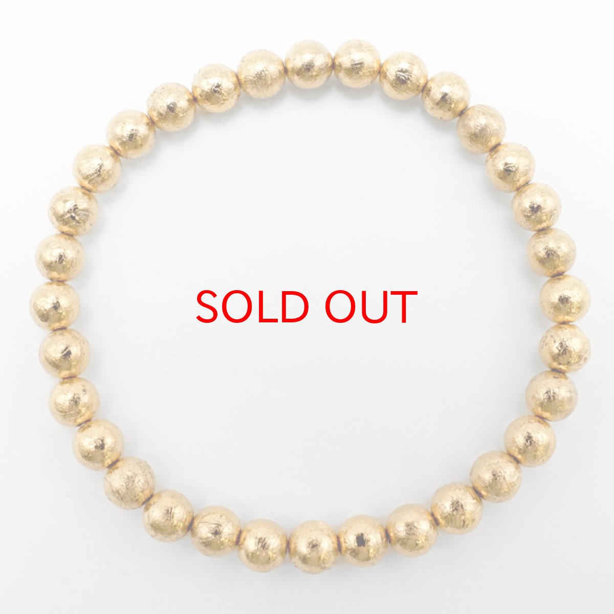 画像3: ギベオン 6mm ブレスレット ゴールド ナミビア産 鉱物証明書付 【一点もの】 Gibeon 宇宙のパワー 隕石 チャネリング 浄化 お守り 天然石 パワーストーン カラーストーン (3)