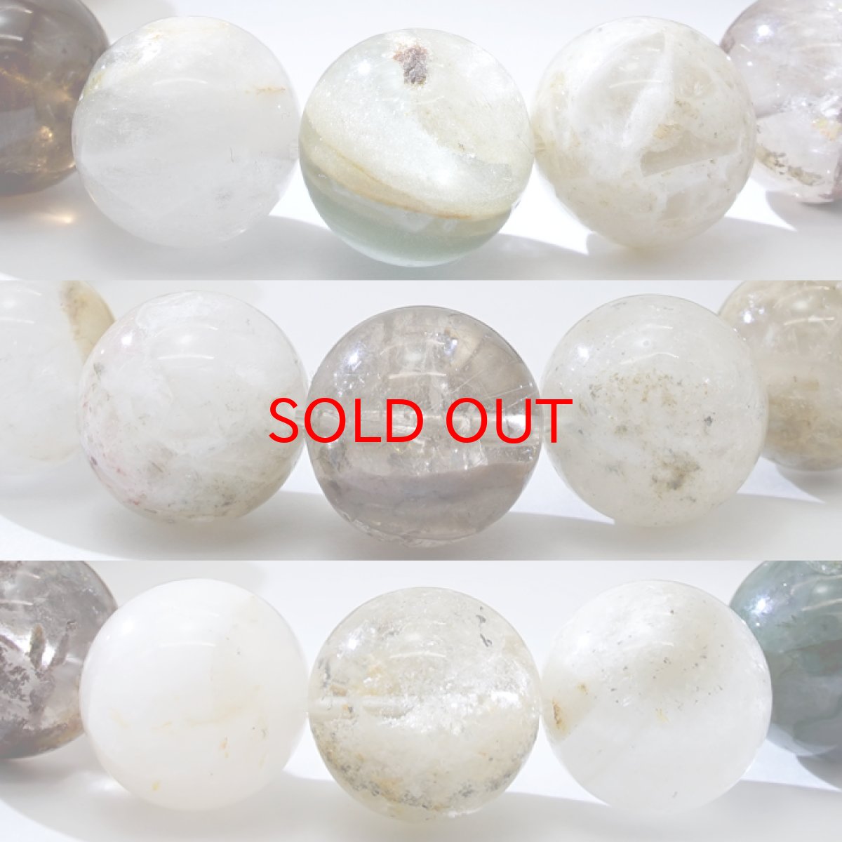 画像2: ガネーシュヒマール水晶 柄 AAAランク 14mm ブレスレット ヒマラヤ産 【一点もの】 ネパール クローライト 水晶 クォーツ 希少価値 天然石 パワーストーン (2)