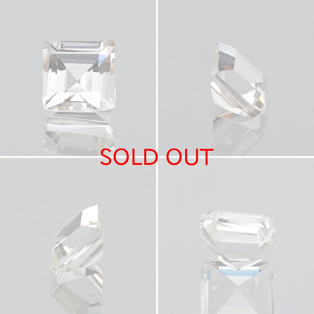 画像2: モンドクォーツ ルース スクエア 2.45ct【一点物】 タンザニア産 希少 4月誕生石 稀少石 浄化 天然石 パワーストーン (2)