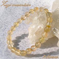 画像1: 【石の日SALE 14%OFF】 ザギマウンテンクォーツ 7.5mm ブレスレット 淡色 キャラメル パキスタン産 Zagi mauntain Quartz オレンジ イエロー 稀少石 浄化 水晶 天然石 パワーストーン (1)