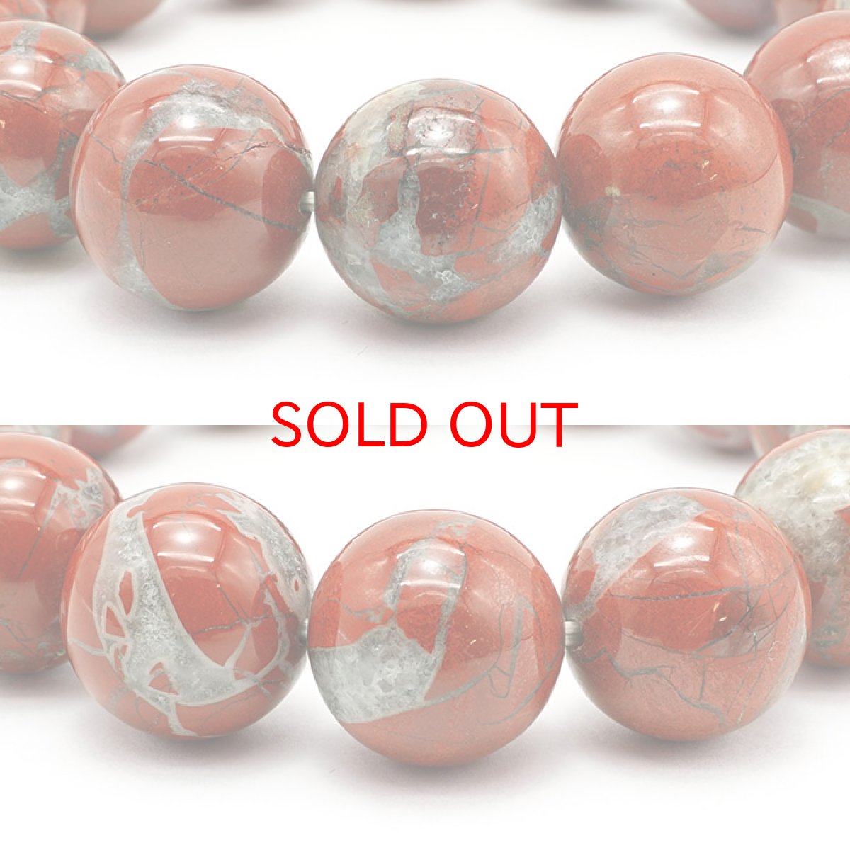 画像2: 【セール 14%OFF】 【山梨一級研磨士 作】 佐渡赤玉石 約15mm ブレスレット 新潟県産 手研磨 山梨県甲府市 職人 匠 宝石研磨 お守り 浄化 日本銘石 天然石 パワーストーン カラーストーン (2)