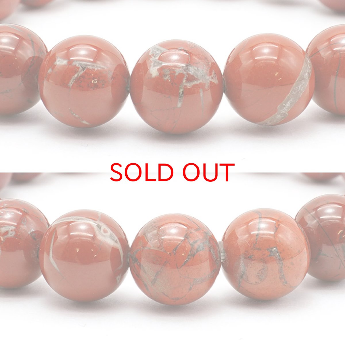 画像2: 【山梨一級研磨士 作】 佐渡赤玉石 約11mm ブレスレット 新潟県産 手研磨 山梨県甲府市 職人 匠 宝石研磨 お守り 浄化 日本銘石 天然石 パワーストーン カラーストーン (2)