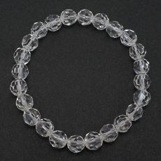 画像4: 【山梨甲府研磨】 天然水晶 8mm ハンドカット ブレスレット ブラジル産 手研磨 山梨県甲府市 職人 匠 宝石研磨 伝統技術 無処理 お守り 浄化 天然石 パワーストーン (4)