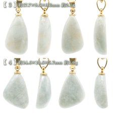 画像3: 若桜翡翠 ペンダントトップ 鳥取県産 【一点物】WAKASA Jadeite ステンレス ゴールド 希少 国石 5月誕生石 ひすい 日本銘石 天然石 パワーストーン (3)
