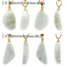 画像4: 若桜翡翠 ペンダントトップ 鳥取県産 【一点物】WAKASA Jadeite ステンレス ゴールド 希少 国石 5月誕生石 ひすい 日本銘石 天然石 パワーストーン (4)