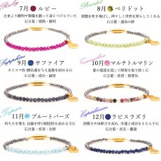 画像3: 【セール対象！25％OFF】 【健康ストーン】 【弊社オリジナル商品】 テラヘルツ×誕生石ブレスレット 日本製 自社製 テラヘルツ鉱石 Terahertz 高純度 バースデー 天然石 パワーストーン (3)