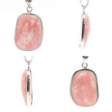 画像2: ピンクオパール SV925 ペンダントトップ 【 一点物 】 オーストラリア産 Pink Opal ローズカット 覆輪 日本製 オパール お守り 浄化 天然石 パワーストーン カラーストーン (2)