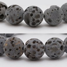 画像2: 【SALE 14%OFF】 神鍋火山岩 ブレスレット 12mm かんなべかざん  兵庫県産 God's Cladera lava Stone パワーストーン 日本銘石 天然石 浄化 お守り カラーストーン (2)