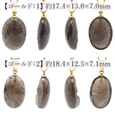 画像2: チンターマニストーン オーバル ペンダントトップ アメリカ産 【 一点物 】 シルバー ゴールド 隕石 才能 能力 エネルギー 超希少原石 天然石 パワーストーン カラーストーン (2)