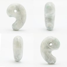 画像2: 糸魚川翡翠 32mm 勾玉 新潟県【一点物】Itoigawa Jade 日本銘石 天然石 パワーストーン カラーストーン (2)