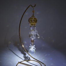 画像3: サンキャッチャー crownノーブル 《スタンド付き》 ガラス ビーズ オリジナル 飾り物 インテリア 雑貨 窓 太陽光 開運 キラキラ 天然石 パワーストーン カラーストーン (3)