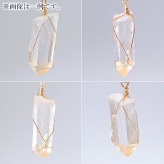 画像2: タンジェリンクォーツ 原石 ワイヤーラップ ペンダントトップ コンゴ産 蜜柑水晶 オレンジ水晶 日本製 自社製 ワイヤーアート 天然石 パワーストーン カラーストーン (2)
