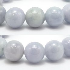 画像2: ラベンダー翡翠 12mm ブレスレット ミャンマー産 【一点もの】 【証明書付き】 Myanmar Jade ミャンマー翡翠 本翡翠 ひすい 紫 パープル 希少石 お守り 浄化 天然石 パワーストーン (2)