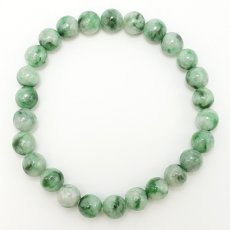 画像3: ミャンマー翡翠 7mm ダークグリーン ブレスレット ミャンマー産 【一点もの】 【証明書付き】 Myanmar Jade 本翡翠 ひすい 濃緑 深緑 希少石 お守り 浄化 天然石 パワーストーン (3)