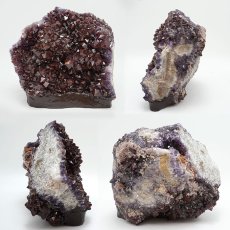 画像2: アメジストレッドキャップ 原石 カナダ・サンダーベイ産 台付き【 一点もの 】amethyst red cap ヘマタイト オンタリオ州 スペリオル湖 稀少石 浄化 天然石 パワーストーン (2)