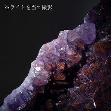 画像5: アメジストレッドキャップ 原石 カナダ・サンダーベイ産 台付き【 一点もの 】amethyst red cap ヘマタイト オンタリオ州 スペリオル湖 稀少石 浄化 天然石 パワーストーン (5)