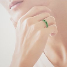 画像8: ミャンマー翡翠 くりぬきリング ミャンマー産【 一点もの 】Jade リング ミャンマー翡翠 天然翡翠 ひすい ヒスイ 5月誕生石 指輪 天然石 パワーストーン カラーストーン (8)
