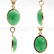 画像2: ミャンマー翡翠 SV925 ペンダントトップ ミャンマー産 翡翠 Myanmar Jade 本翡翠 ひすい グリーン 希少石 お守り 浄化 天然石 パワーストーン (2)