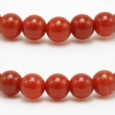 画像2: 【山梨一級研磨士 作】 赤メノウ 6.5mm ブレスレット ブラジル産 手研磨 山梨県甲府市 職人 匠 宝石研磨 アゲート お守り 浄化 天然石 パワーストーン カラーストーン (2)