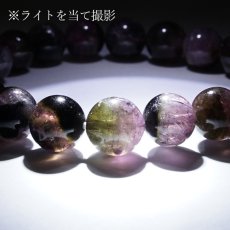 画像4: ウォーターメロントルマリン ブレスレット 10mm【一点物】ブラジル産 Watermelon Tourmaline 天然石 パワーストーン カラーストーン (4)