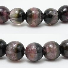画像2: ウォーターメロントルマリン ブレスレット 8mm【一点物】ブラジル産 Watermelon Tourmaline 天然石 パワーストーン カラーストーン (2)