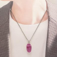 画像5: ルビー ペンダントトップ 原石 劈開 SV925 ザンビア産 【一点もの】 Ruby 覆輪 フクリン 7月誕生石 シルバー 日本製 天然石 パワーストーン (5)