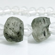 画像3: フェナカイト × 天然水晶 8mm 【山梨甲府研磨】 ブレスレット ロシア マリシェボ産 【 一点もの 】 ウラル山脈 フェナス石 Phenakite 原石 手研磨 希少石 ヒーリング 浄化 天然石 パワーストー (3)