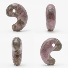 画像2: 愛知ロードナイト 勾玉 Aランク 約26mm 愛知県産 AICHI Rhodonite 日本製 自社製 日本銘石 ラブシリカ 田口鉱山 天然石 パワーストーン カラーストーン (2)