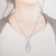 画像4: ハイアライトオパール ペンダントトップ SV925 ドロップ メキシコ産【 一点もの 】Hyalite Opal 覆輪 フクリン 天然石 パワーストーン カラーストーン (4)