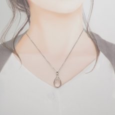 画像4: ハイアライトオパール ペンダントトップ SV925 ドロップ メキシコ産【 一点もの 】Hyalite Opal 覆輪 フクリン 天然石 パワーストーン カラーストーン (4)