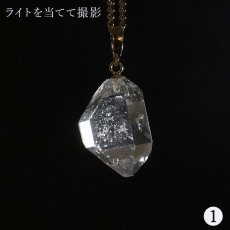 画像5: ハーキマーダイヤモンド ペンダントトップ K18 アメリカ産 【一点もの】 Harkimer Diamond 日本製 ドリームクリスタル ダイヤモンド 水晶 稀少価値 天然石 パワーストーン (5)