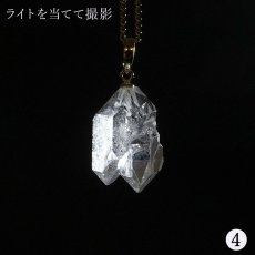 画像9: ハーキマーダイヤモンド ペンダントトップ K18 アメリカ産 【一点もの】 Harkimer Diamond 日本製 ドリームクリスタル ダイヤモンド 水晶 稀少価値 天然石 パワーストーン (9)
